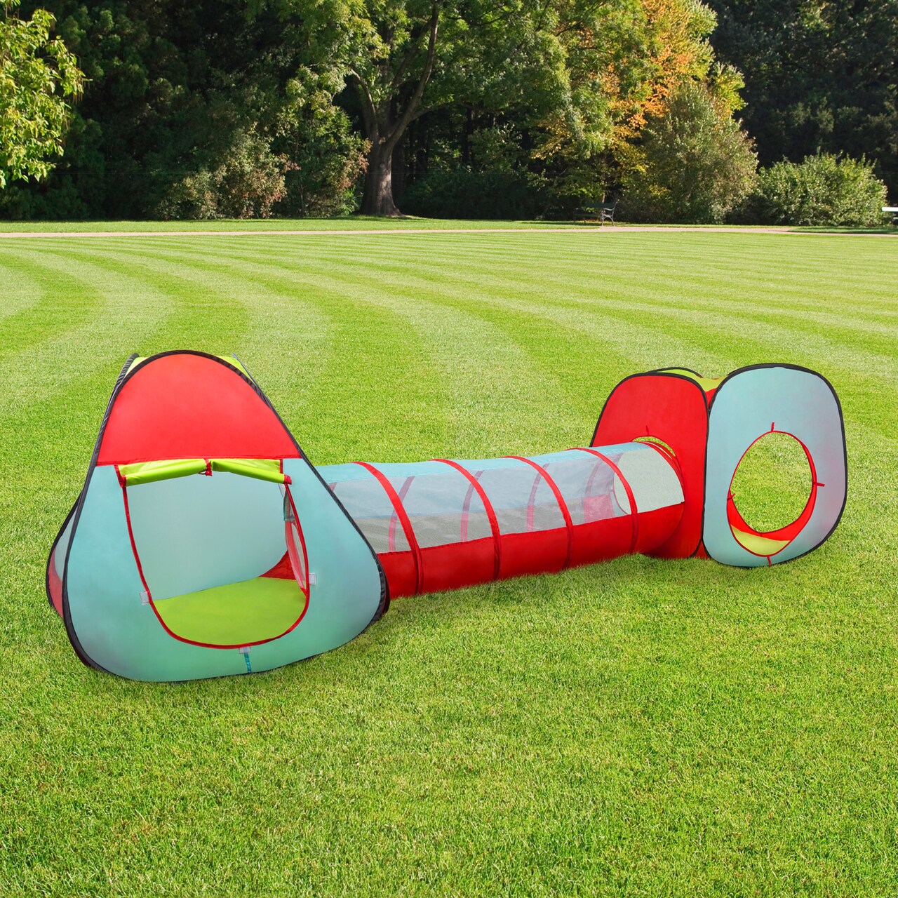 Kids Pop Up Tent And Tunnel 55 Inch Indoor Outdoor Playhouse Portable Huts